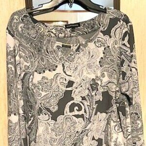Ellen Weaver Paisley Print Top